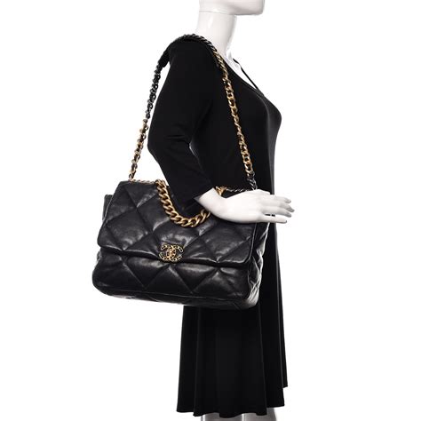 chanel 19 flap bag quilted goatskin maxi|chanel fashion handbags.